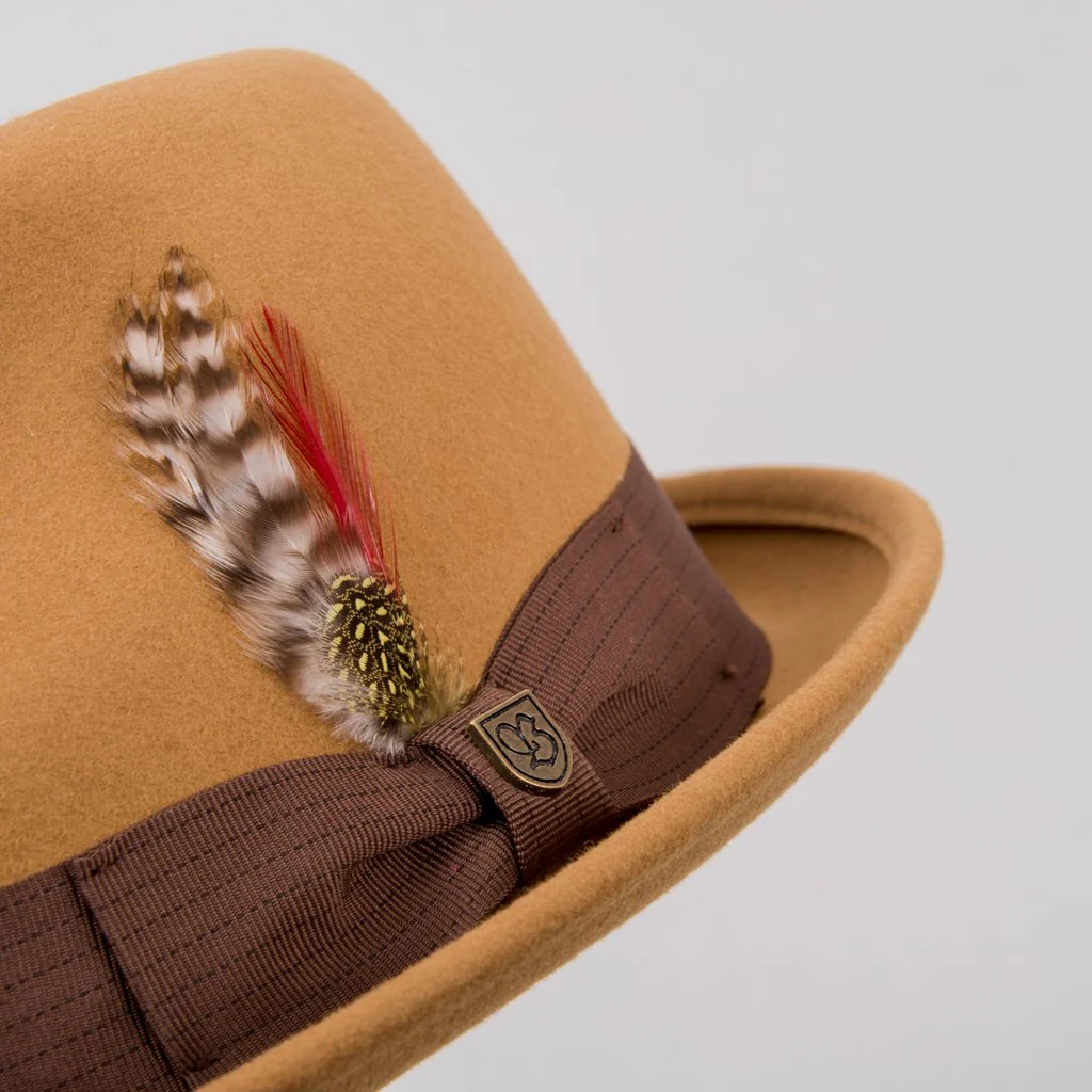 BRIXTON Gain Fedora - BRASS - Image 2