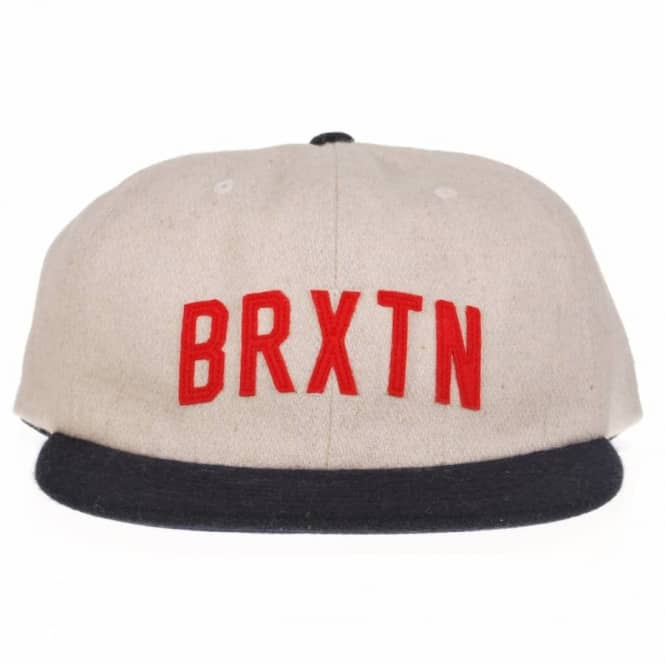 BRIXTON Hamilton Cut & Sew Wool Cap - Grey Cream/Navy
