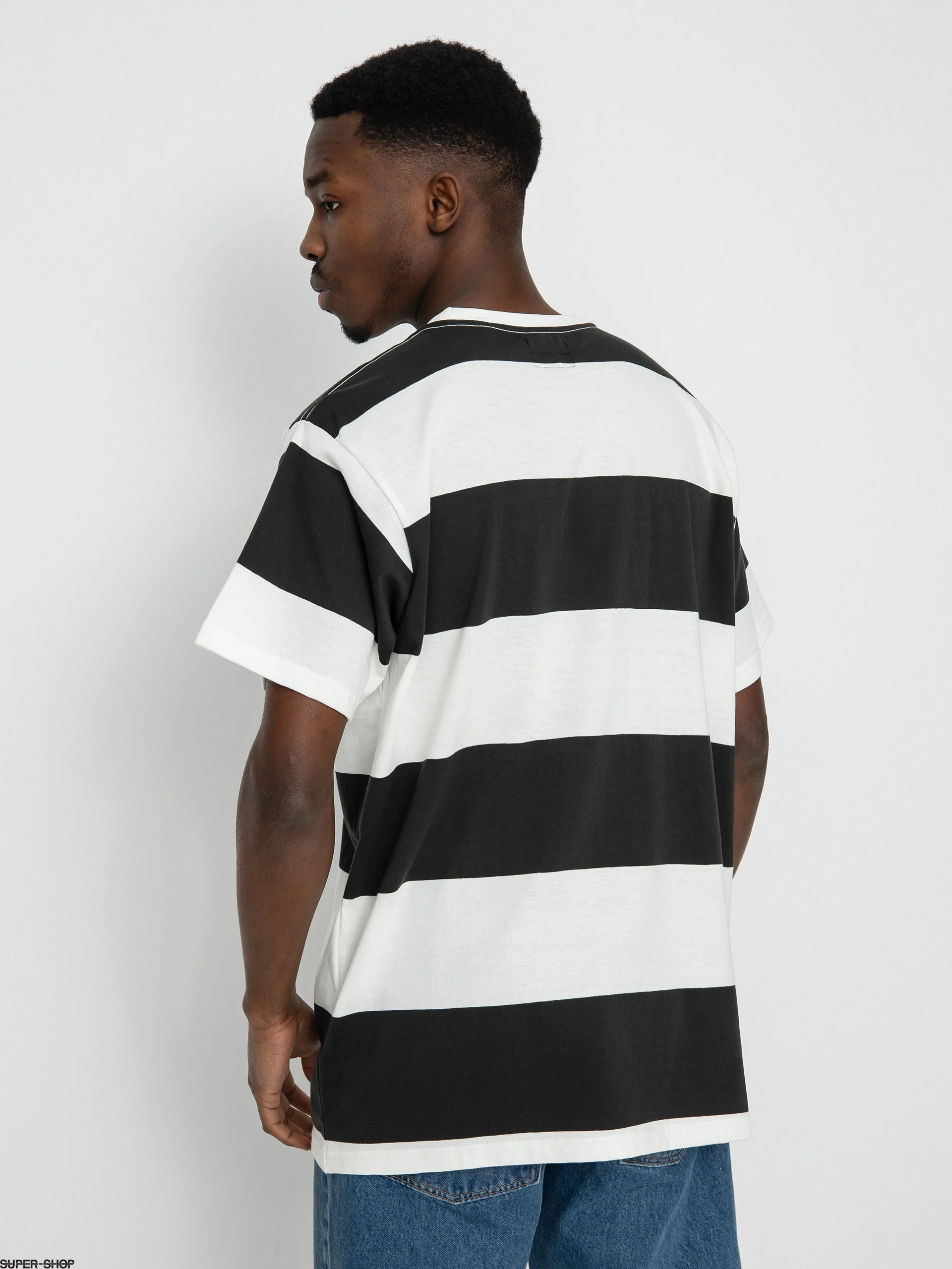 BRIXTON HILT ALPHA LINE S/S TEE - Off White/Washed Black/Paradise Orange - Image 2