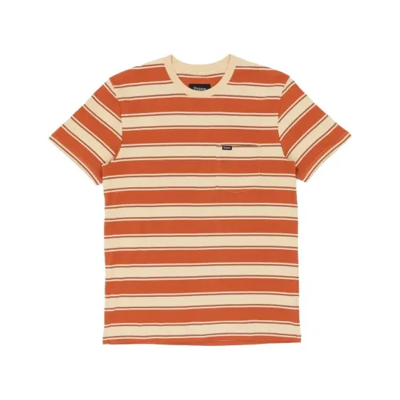 BRIXTON Hilt SS Pocket Tee - Henna/Parchment