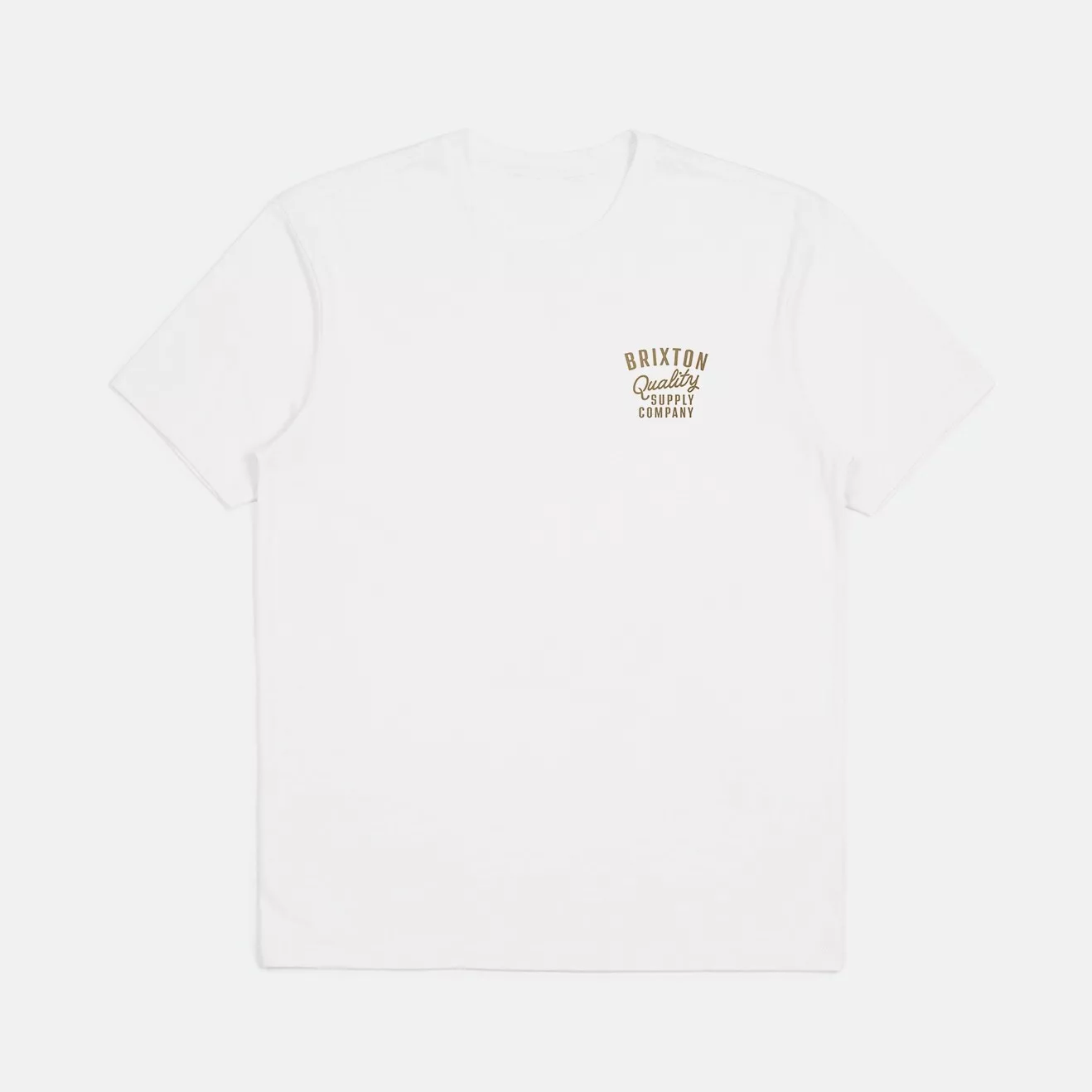 BRIXTON HUBAL RELAXED TEE - White/Brass