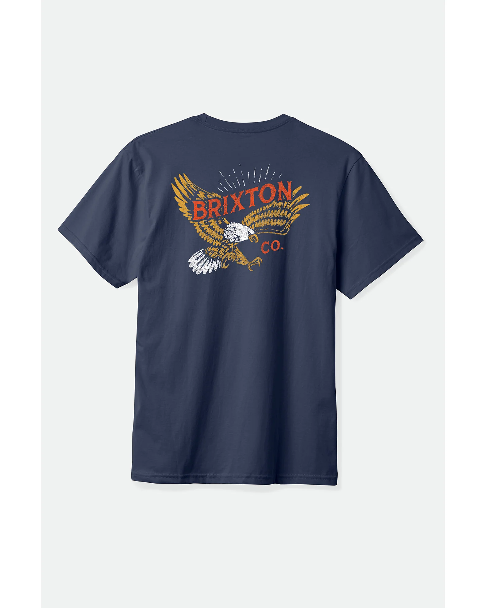 BRIXTON KELLER S/S Tee - Washed Navy Worn Wash - Image 2