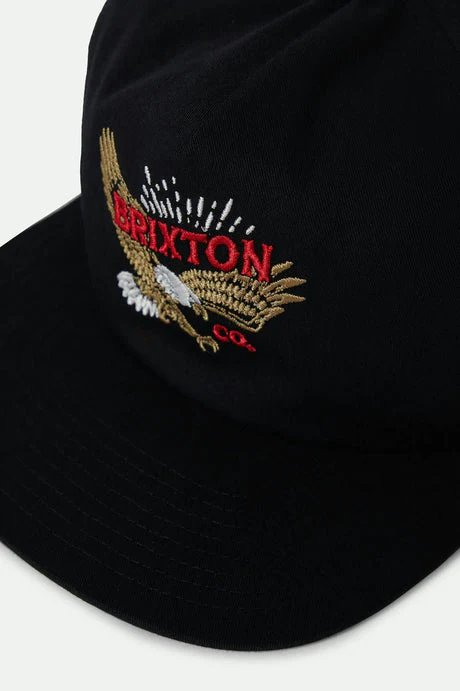 BRIXTON Keller Snapback Cap - Black - Image 2