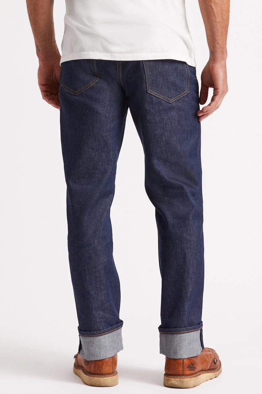 BRIXTON Labor 5-Pocket Denim Jean - Raw Indigo - Image 4