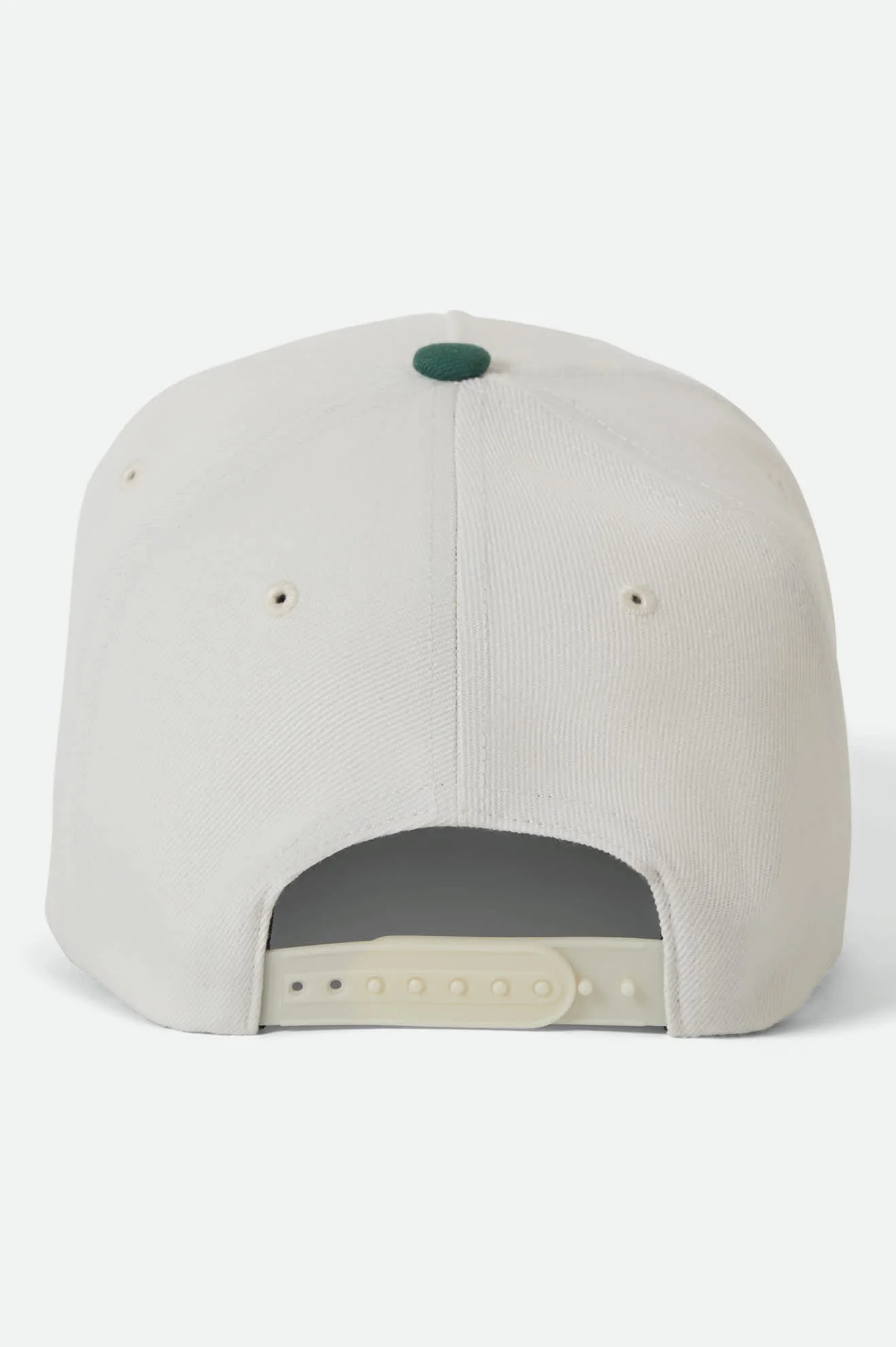 BRIXTON Linwood C Netplus MP Snapback Cap - Off White/Primal Green - Image 2