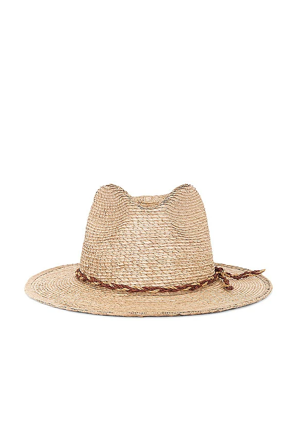 BRIXTON Messer Western Straw Fedora Hat - Sand - Image 2