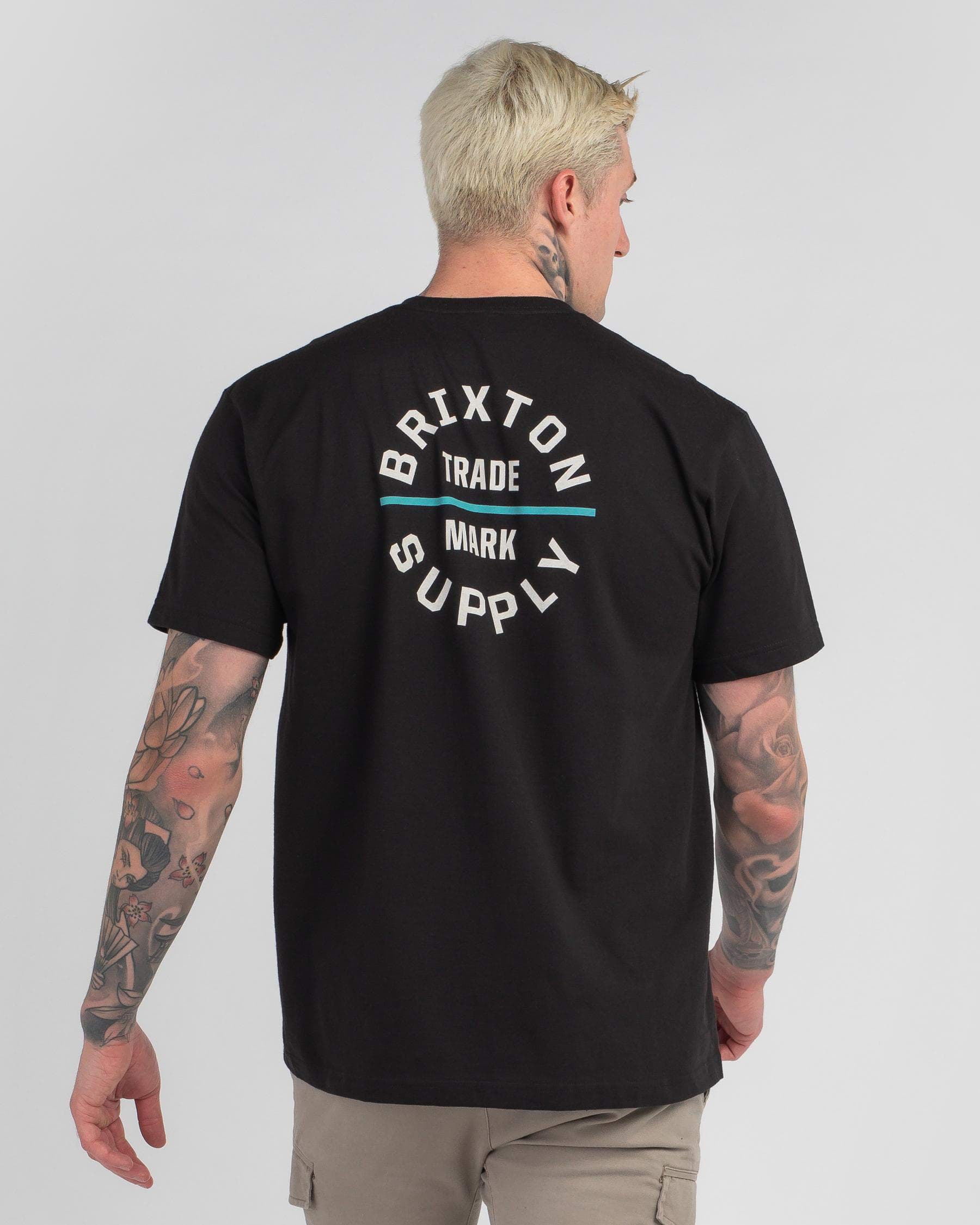 BRIXTON Oath V Tee - Black/Cream - Image 3