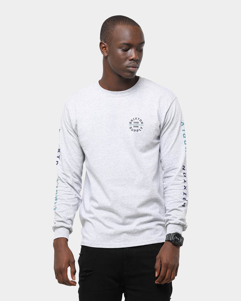 BRIXTON Oath V L/S Tee - Heather Grey - Image 2