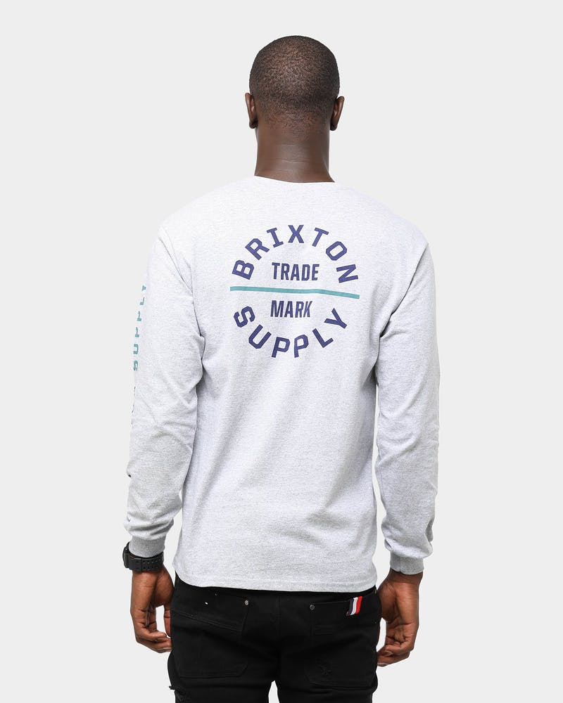 BRIXTON Oath V L/S Tee - Heather Grey - Image 3