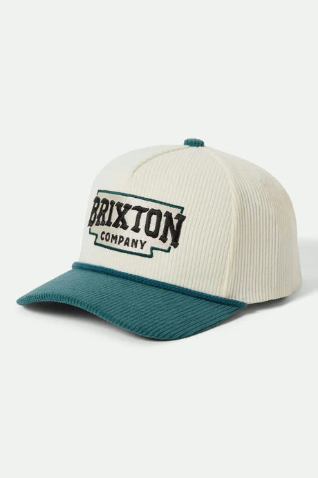BRIXTON Pierson Netplus Snapback - Night Sage/Off White Corduroy