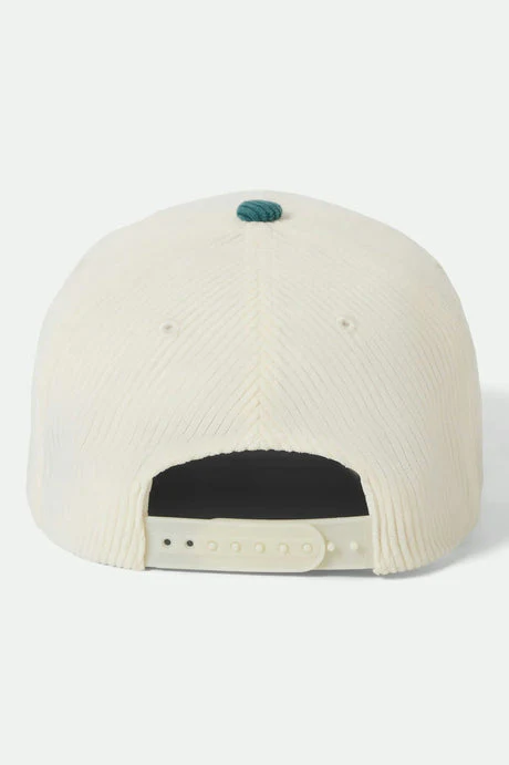 BRIXTON Pierson Netplus Snapback - Night Sage/Off White Corduroy - Image 2