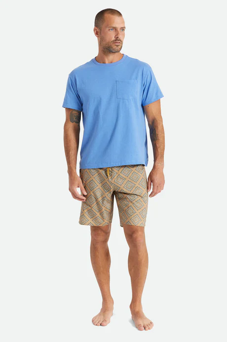 BRIXTON PREMIUM COTTON S/S POCKET TEE - Sky Blue