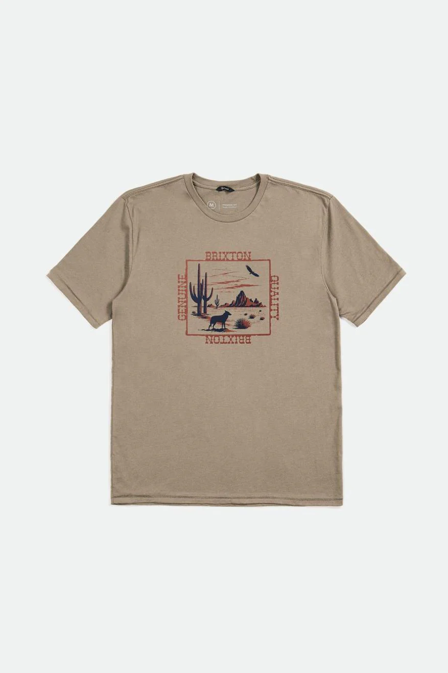 BRIXTON PRESCOTT S/S TAILORED TEE - Oatmeal