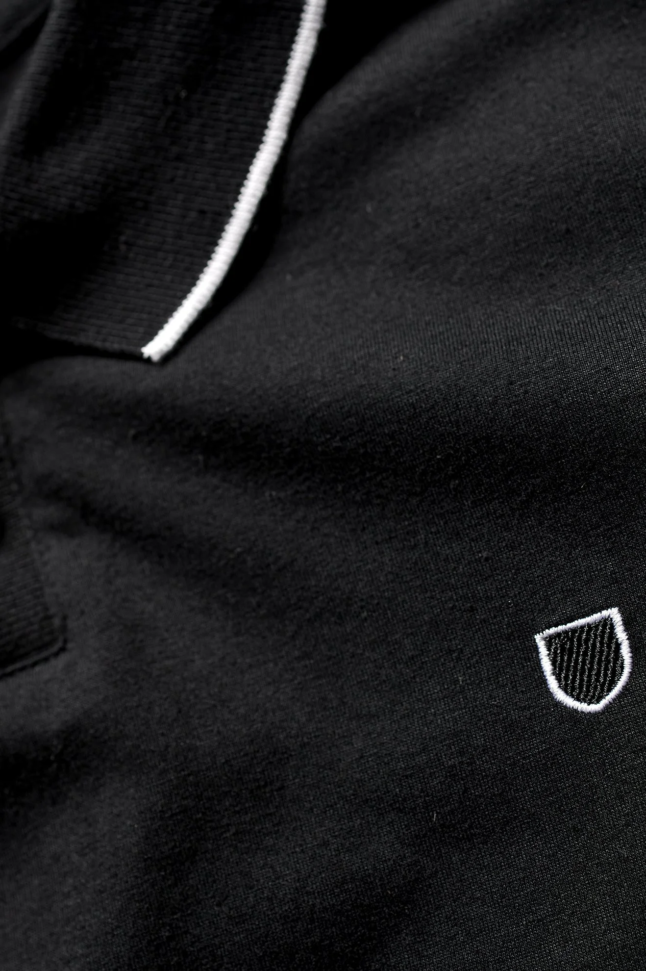 BRIXTON Proper S/S Jersey Polo Knit - Black/White - Image 5