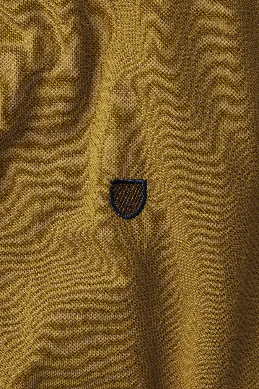 BRIXTON Proper S/S Polo Knit - Olive/Washed Navy - Image 5