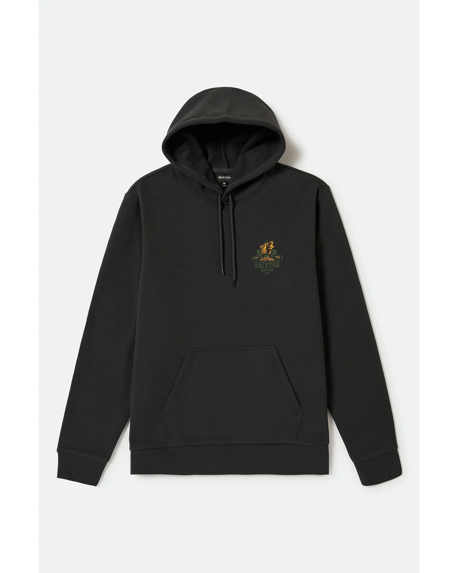 BRIXTON ROARING WOLF HOODIE 22759 - Washed Black