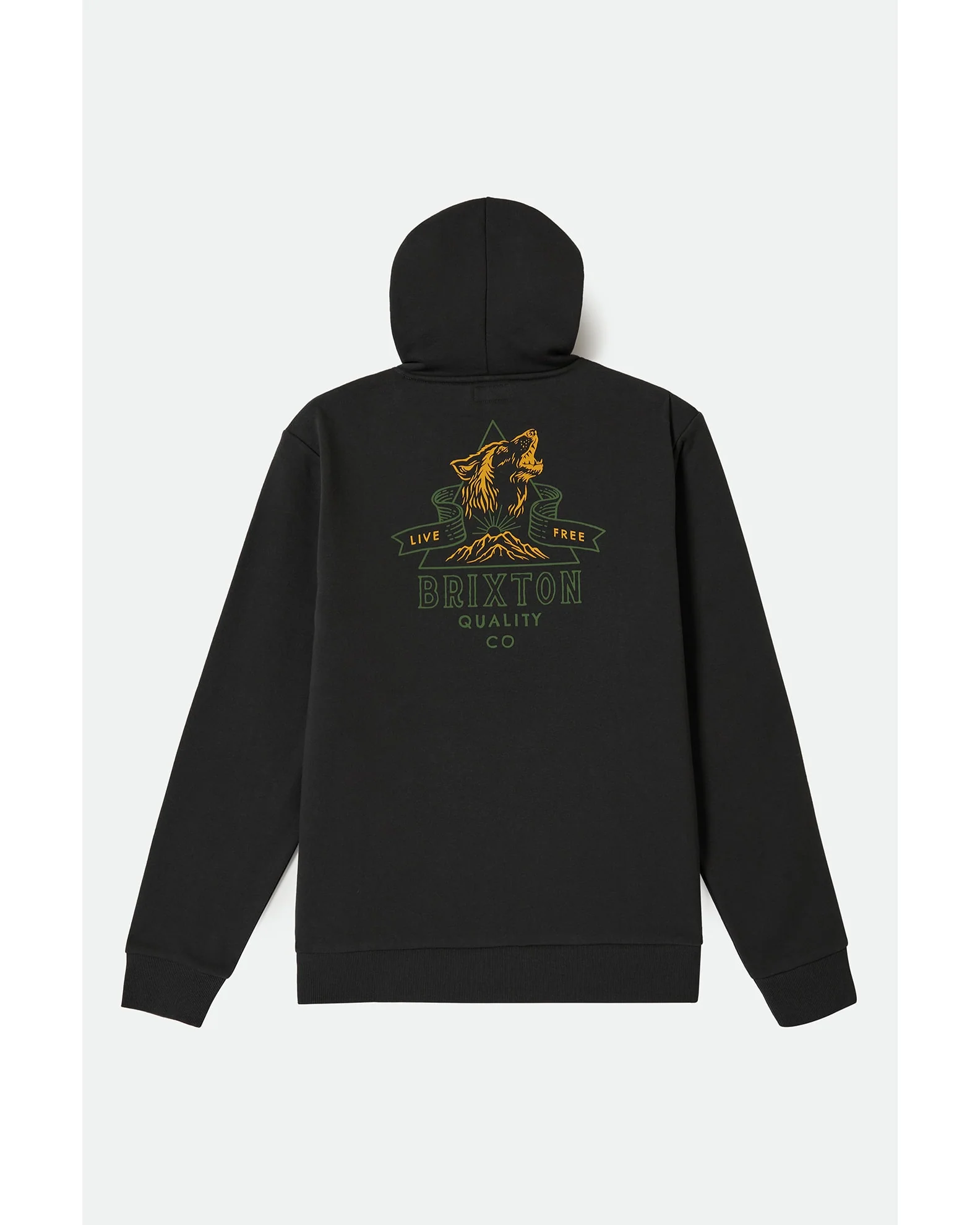 BRIXTON ROARING WOLF HOODIE 22759 - Washed Black - Image 2
