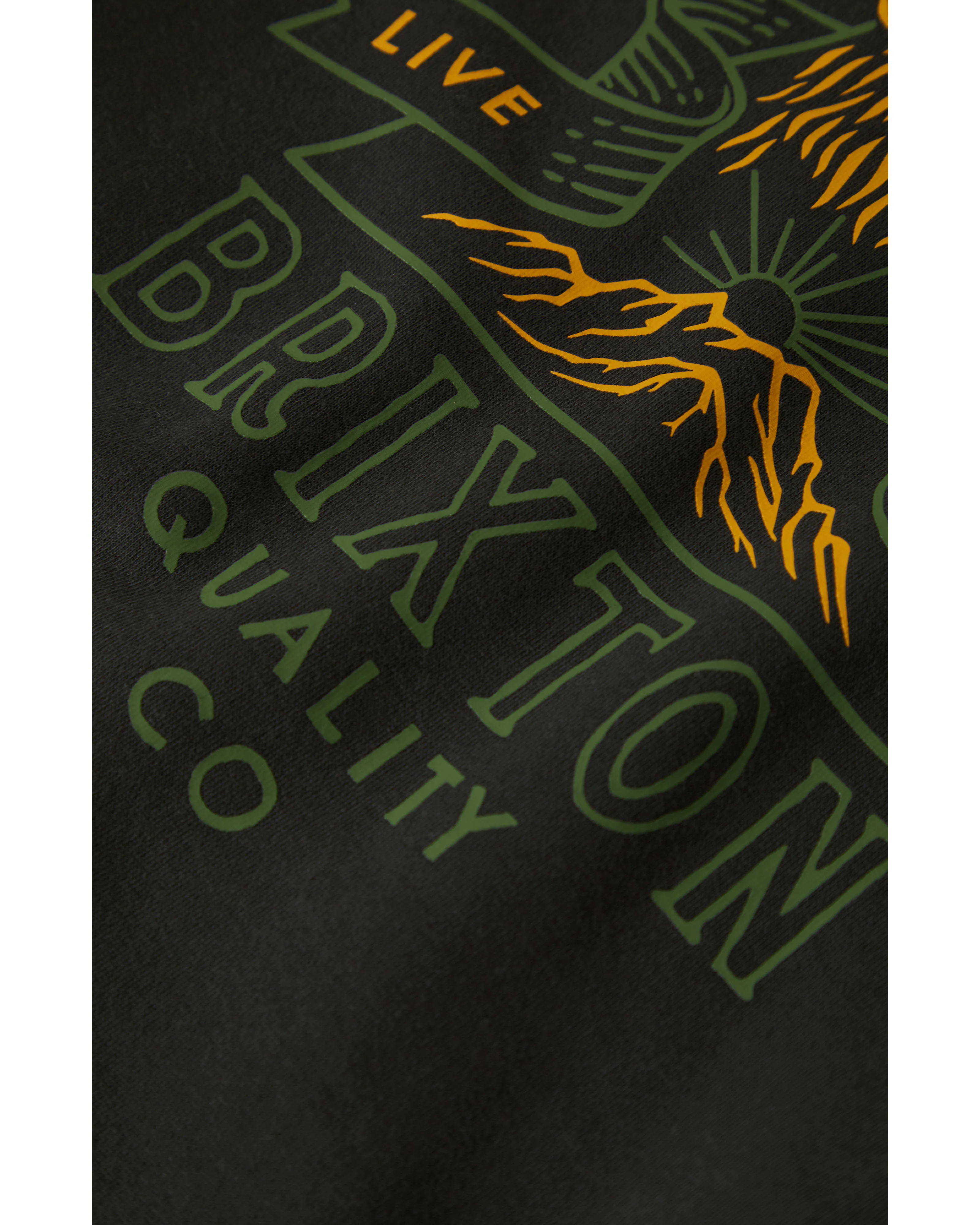 BRIXTON ROARING WOLF HOODIE 22759 - Washed Black - Image 3
