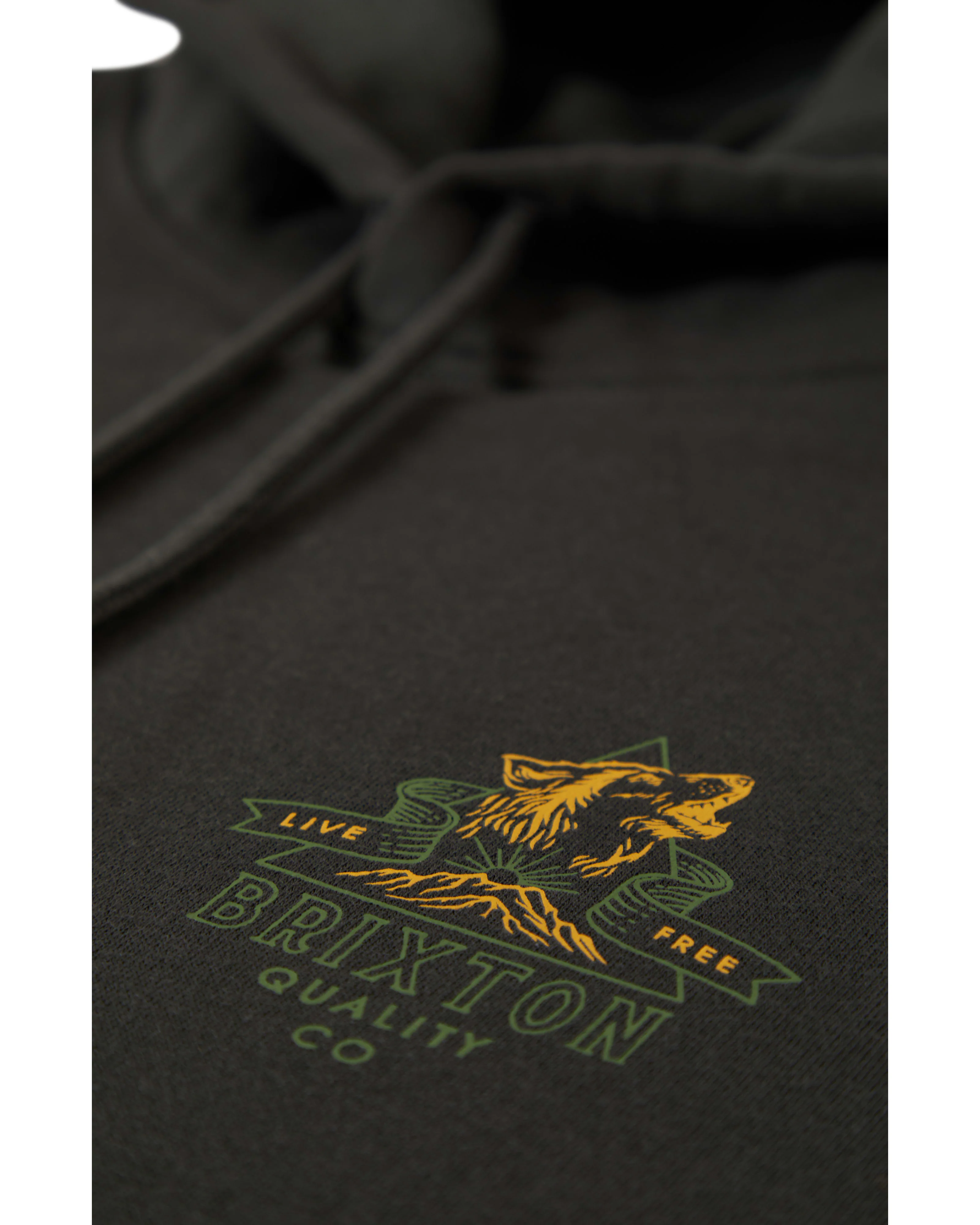 BRIXTON ROARING WOLF HOODIE 22759 - Washed Black - Image 5