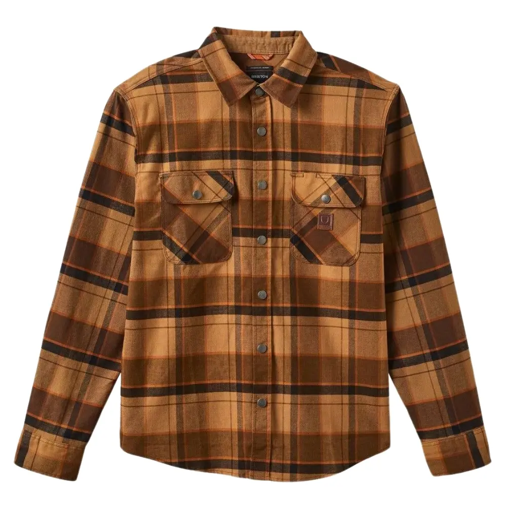 BRIXTON Seagaze Flannel Shirt - Burro Brown/ Pinecone