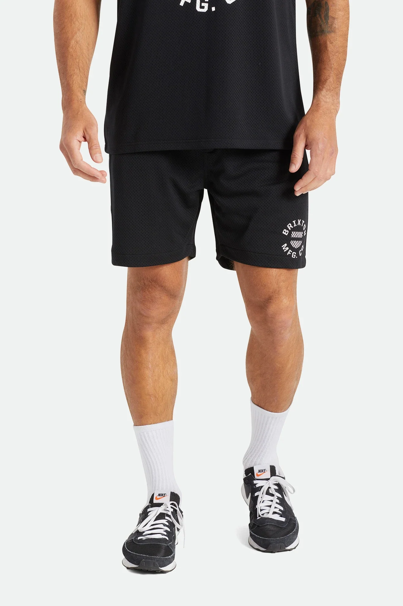 BRIXTON SHIELD CREST Mesh Short - Black - Image 2