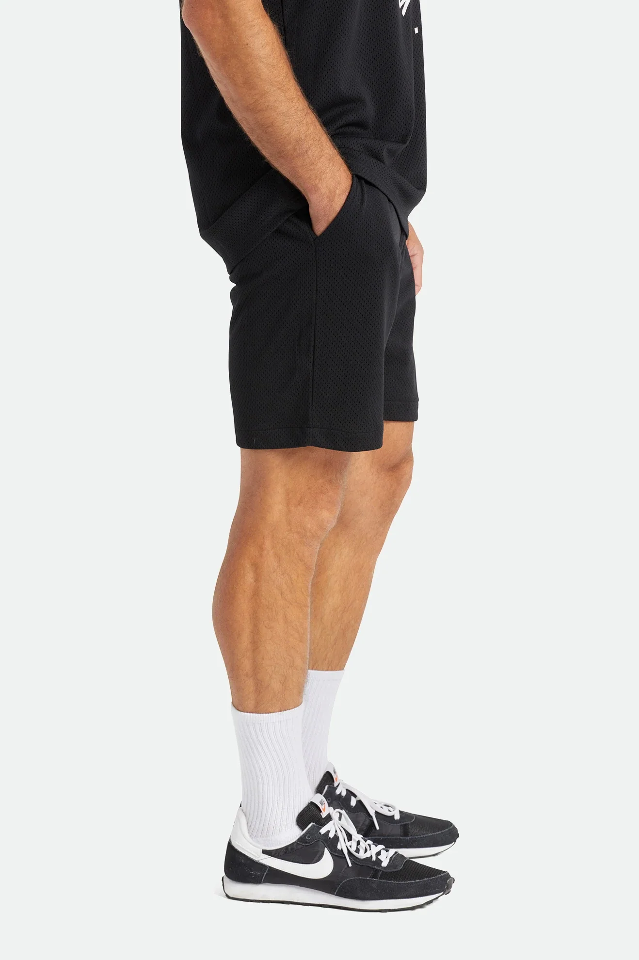 BRIXTON SHIELD CREST Mesh Short - Black - Image 3