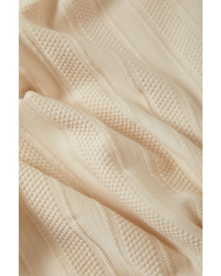 BRIXTON Theo Jacquard S/S Polo - Cream - Image 3