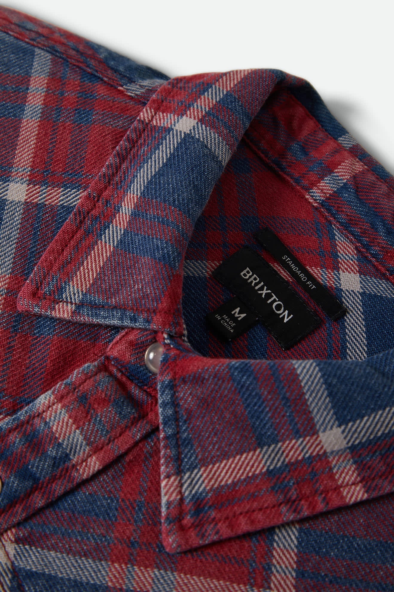BRIXTON Waylon Lightweight Overshirt - Denim Plaid - Image 9