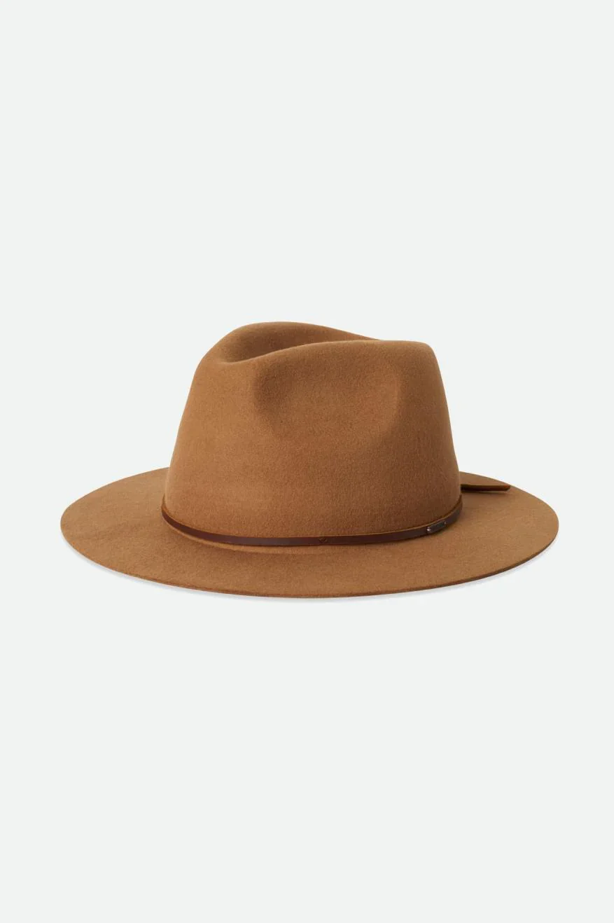 Brixton Wesley Packable Fedora - Golden Brown - Image 2