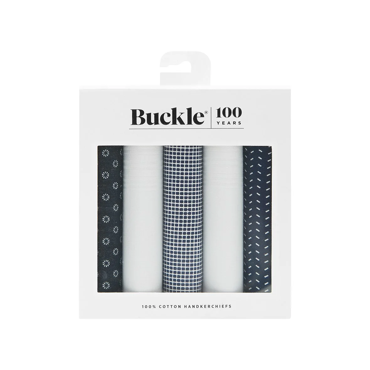 Buckle Cotton 5 Pack Handkerchief - Image 3