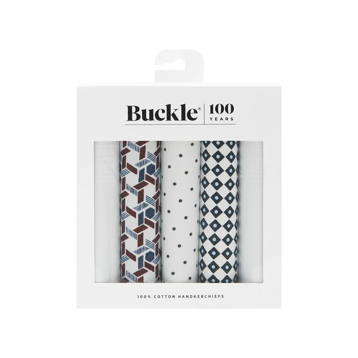 Buckle Cotton 5 Pack Handkerchief - Image 5