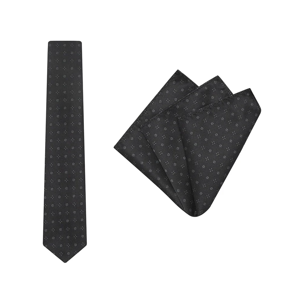 BUCKLE TIE + POCKET SQUARE SET - Image 10