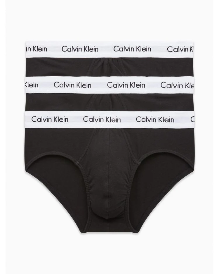 Calvin Klein 2661 COTTON STRETCH 3-PACK HIP BRIEF - Black B001 - Image 4