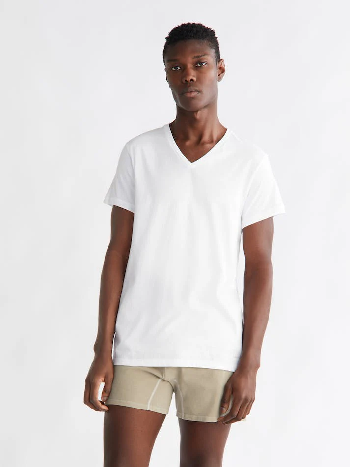 Calvin Klein COTTON CLASSIC V-NECK TEE - White - Image 2
