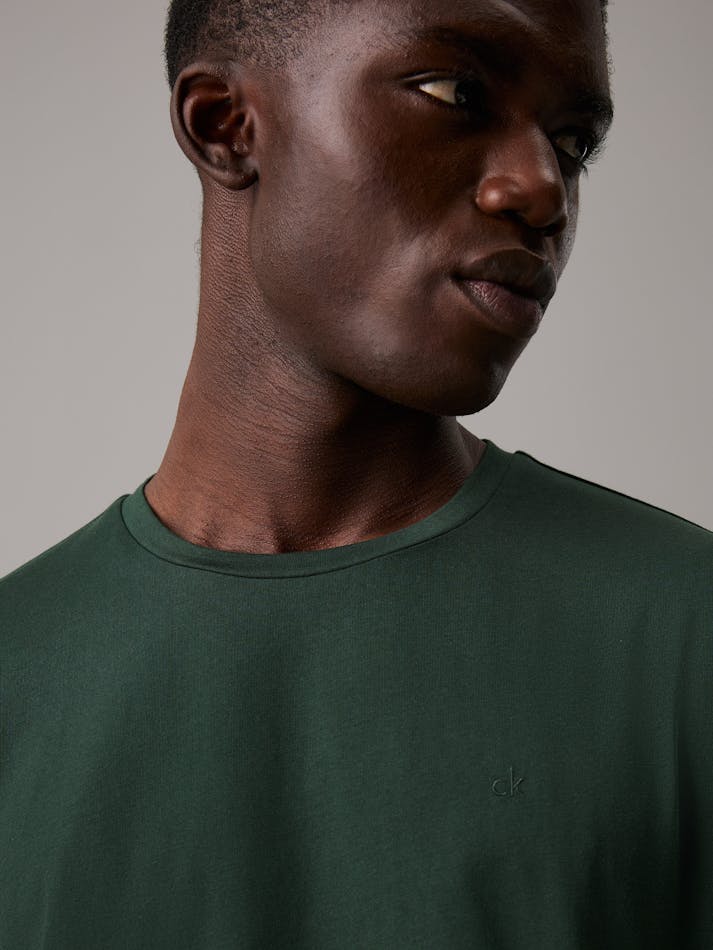 CALVIN KLEIN Cotton Tee - Midnight Forest - Image 2