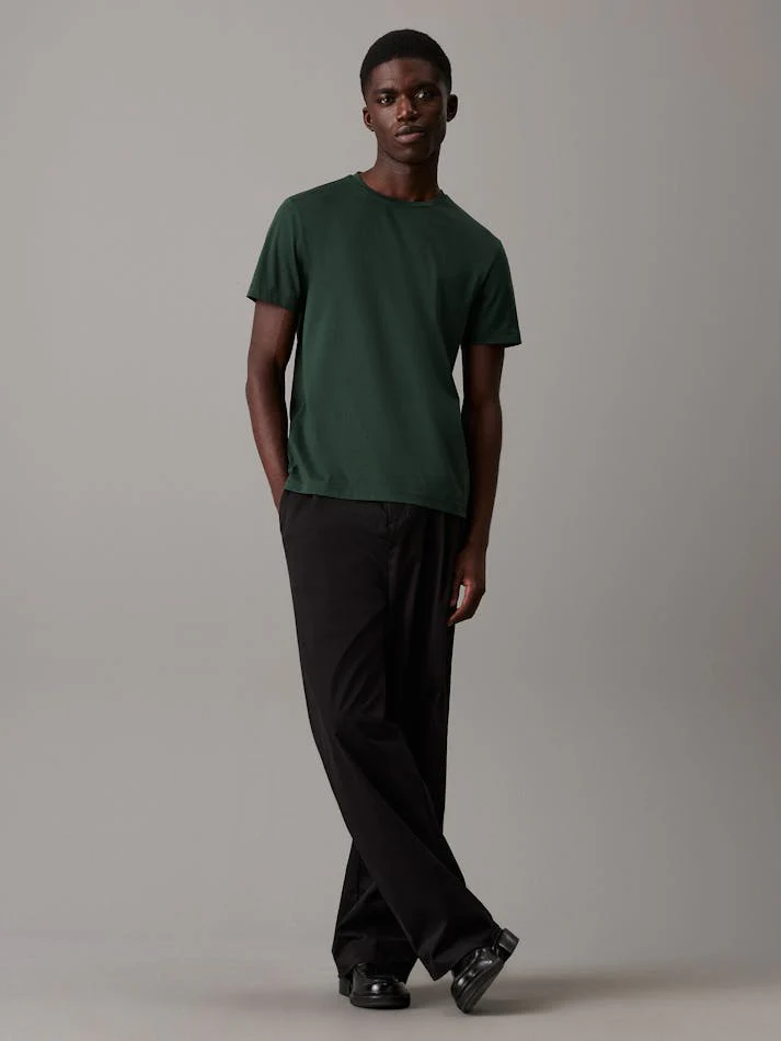 CALVIN KLEIN Cotton Tee - Midnight Forest - Image 3