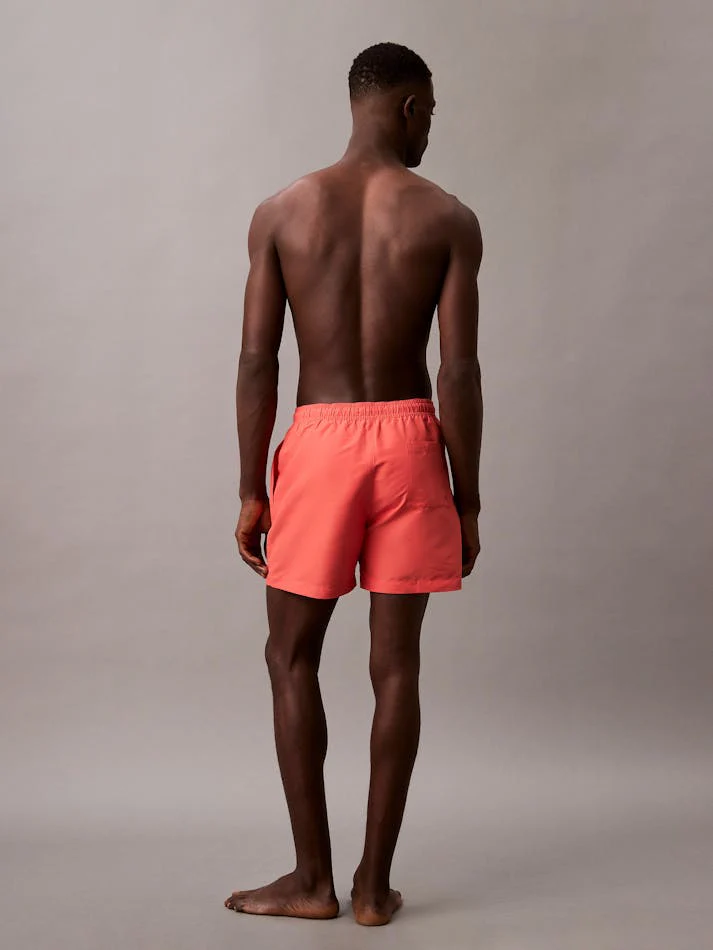 CALVIN KLEIN Intense Power Medium Drawstring Swim Shorts - Dazzling Coral - Image 3