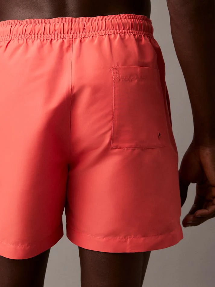 CALVIN KLEIN Intense Power Medium Drawstring Swim Shorts - Dazzling Coral - Image 4