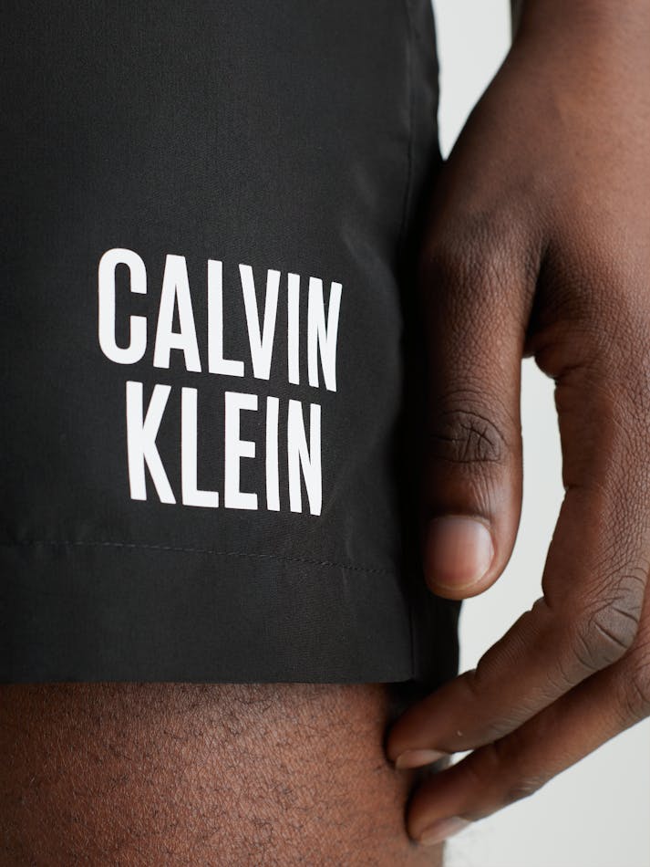 CALVIN KLEIN KM0KM00740 Double Waistband Swim Shorts - PVH Black - Image 3