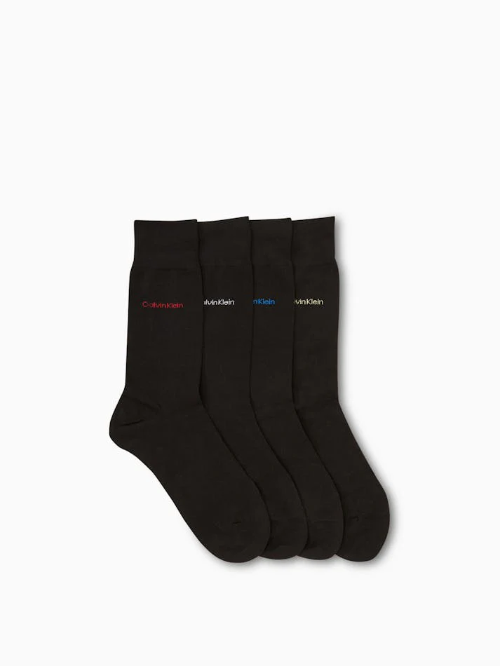 CALVIN KLEIN Logo Dress Socks - Black