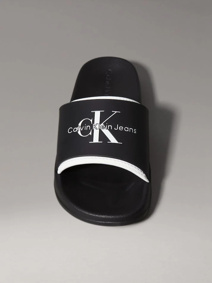 CALVIN KLEIN Logo Slides - BLACK/BRIGHT WHITE - Image 4