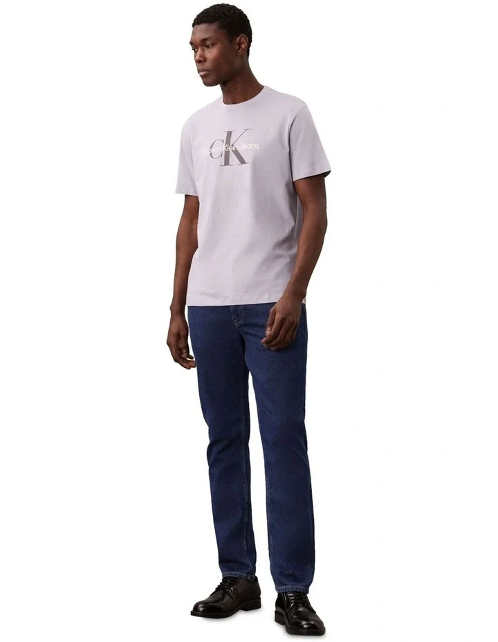 CALVIN KLEIN Monogram Tee - Lilac Gray - Image 4