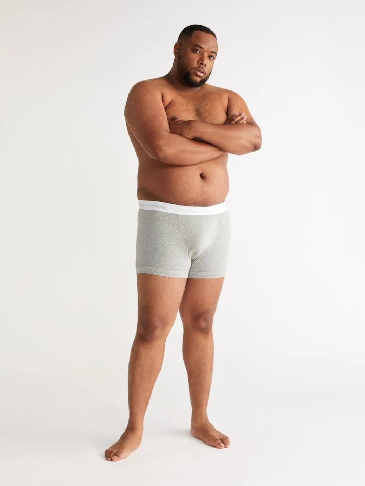 CALVIN KLEIN NB2665 Plus Size 3 Pack Trunks - Black/White/Grey - Image 5