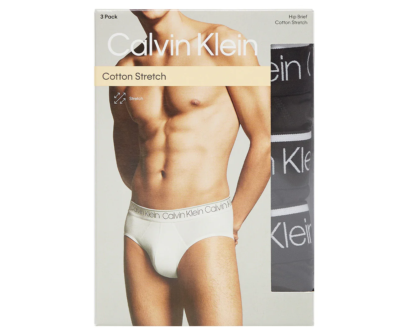 Calvin Klein NP2420O Cotton Stretch Hip Briefs 3 Pack - Image 4
