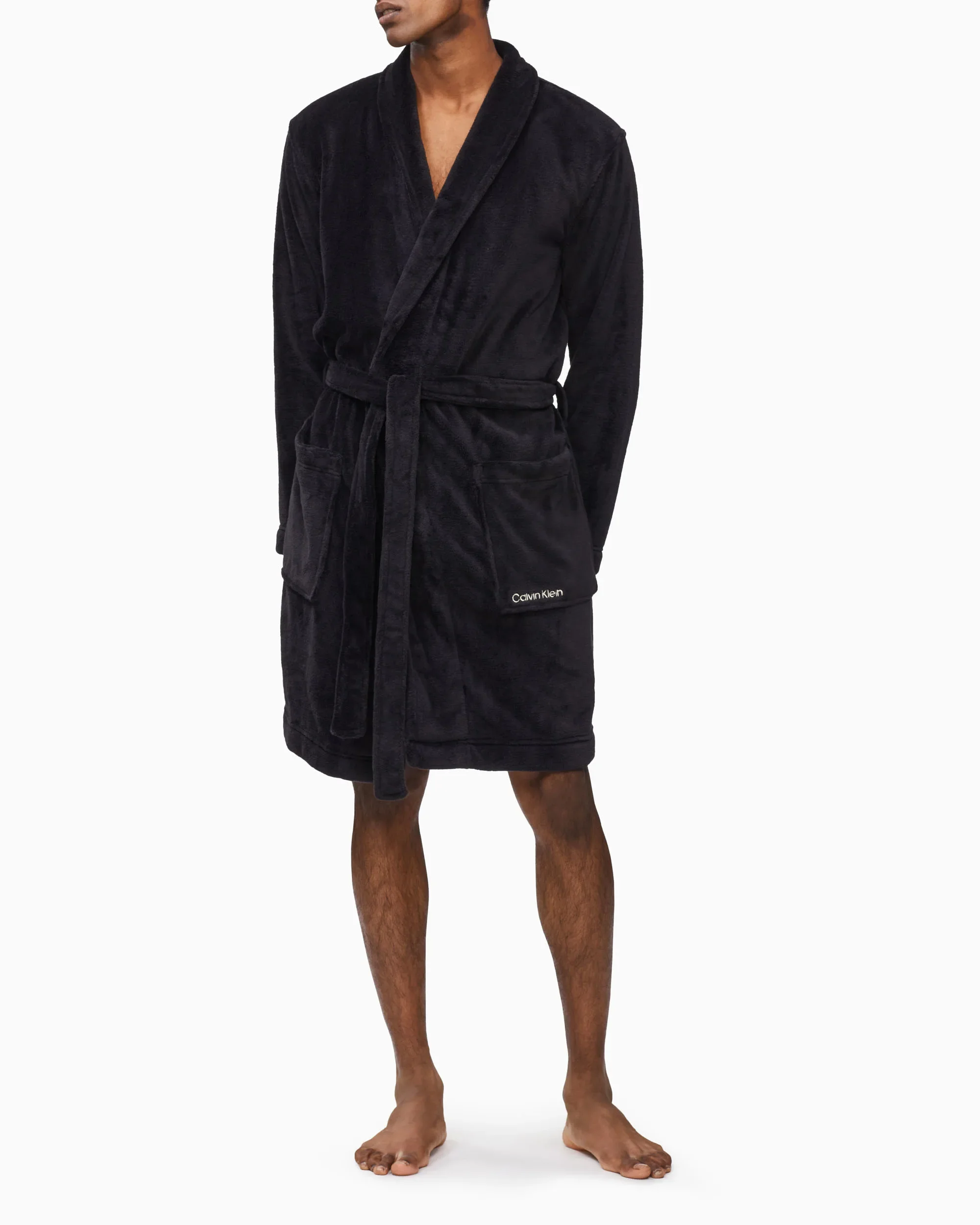 CALVIN KLEIN Plush Robe NP2323O_UB1 - Black - Image 2
