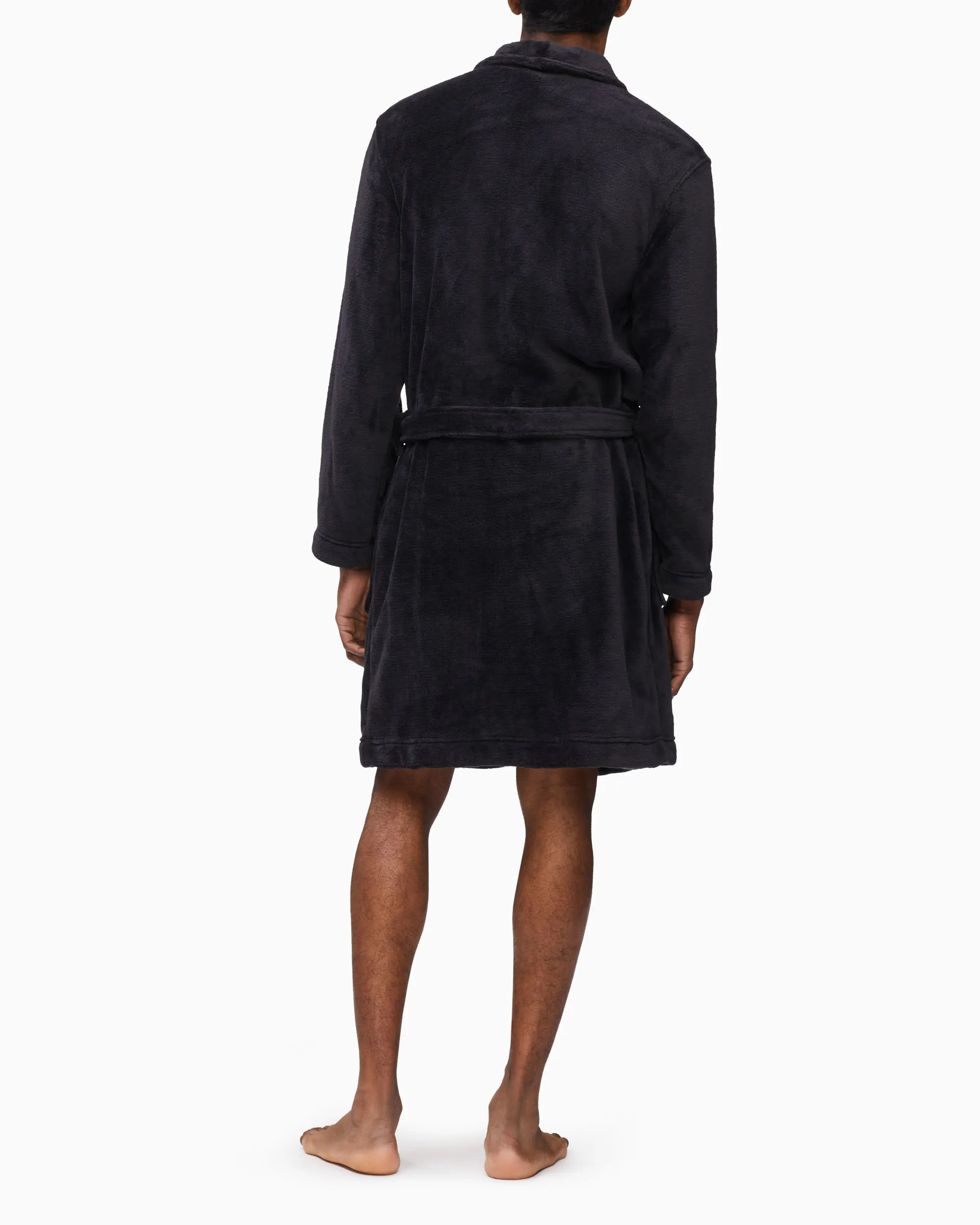 CALVIN KLEIN Plush Robe NP2323O_UB1 - Black - Image 4