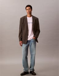 CALVIN KLEIN Round Logo Graphic Relaxed T-Shirt - Tender Touch - Image 3