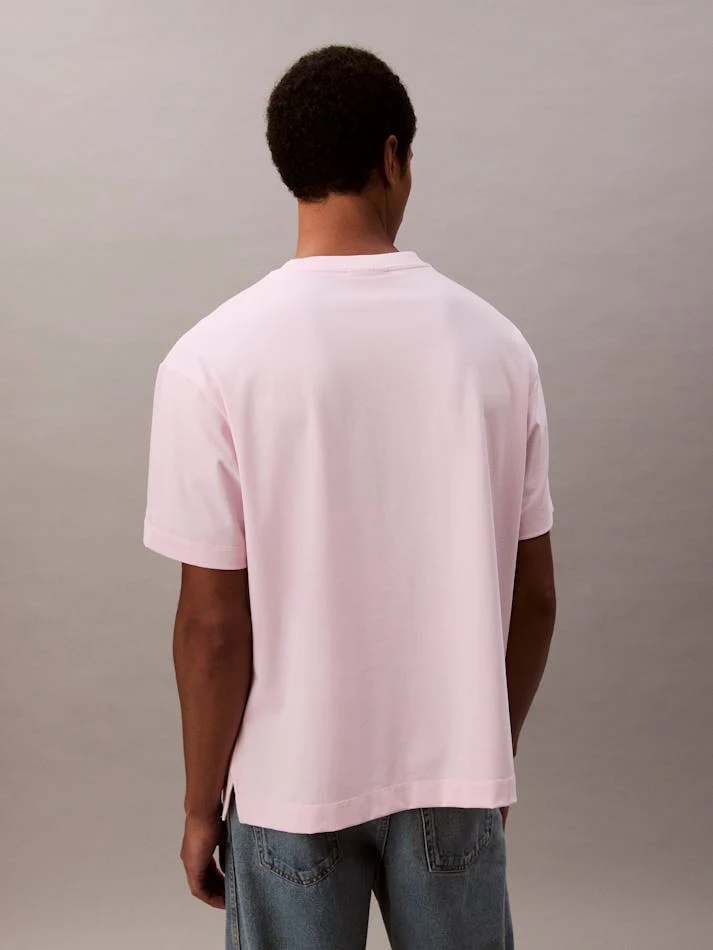 CALVIN KLEIN Round Logo Graphic Relaxed T-Shirt - Tender Touch - Image 5