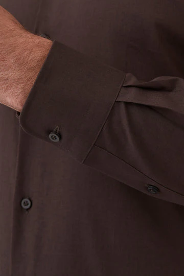 CAMBRIDGE Hadfield FCU330 L/S Shirt - Chocolate - Image 5