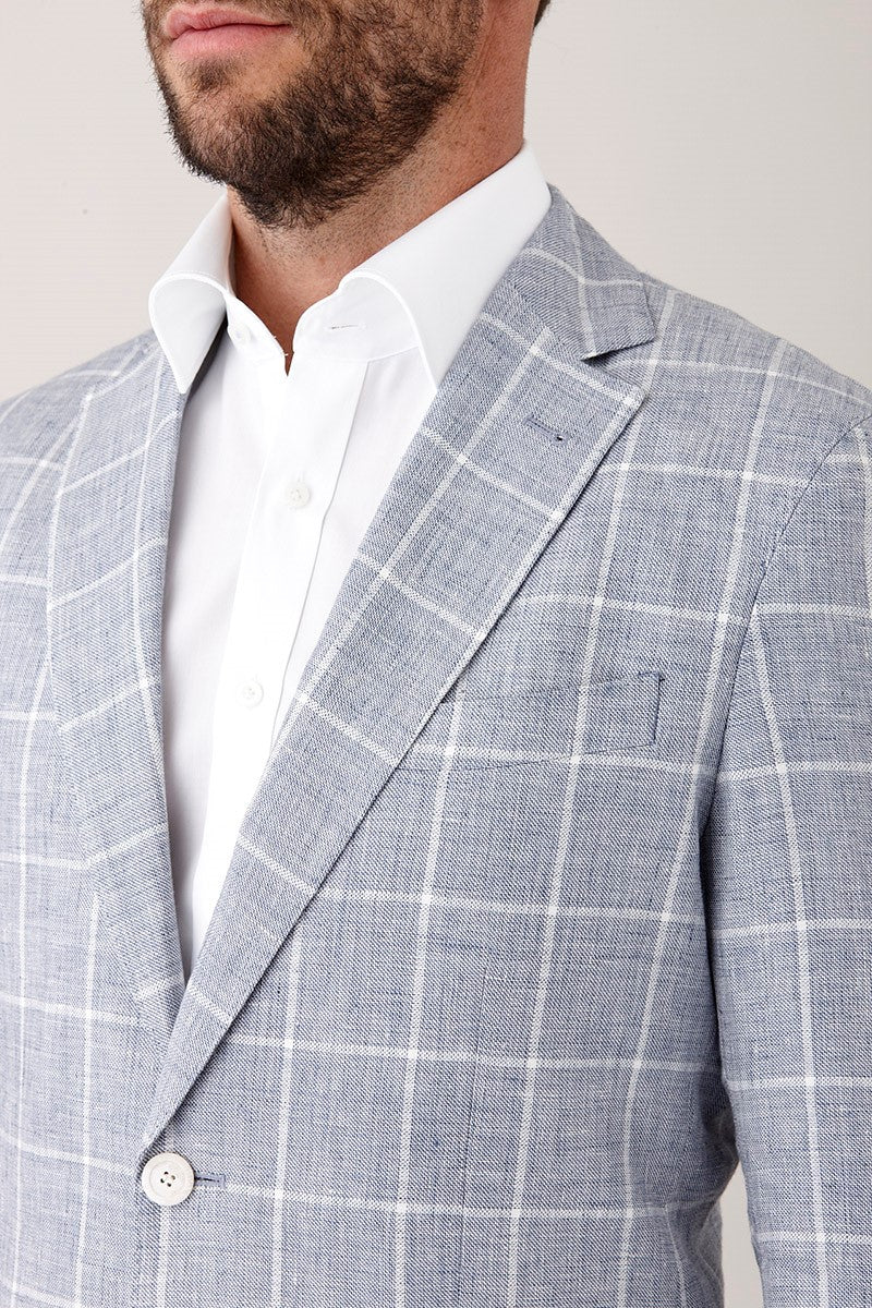 CAMBRIDGE Hawthorn FCQ362 Linen Jacket - Light Blue - Image 3
